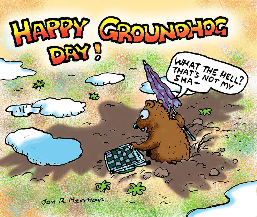 A Shadow Over Groundhog Day Drawing by Jon Herman A Shadow Over Groundhog Day Drawing by Jon Herman