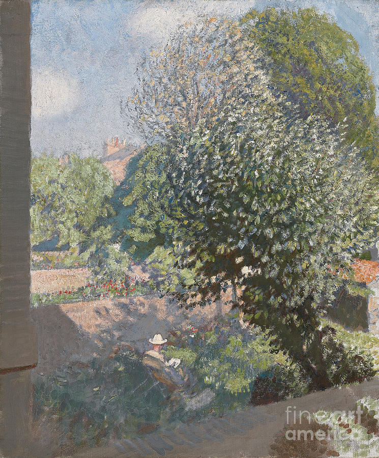 A Shady Corner Painting by George Clausen