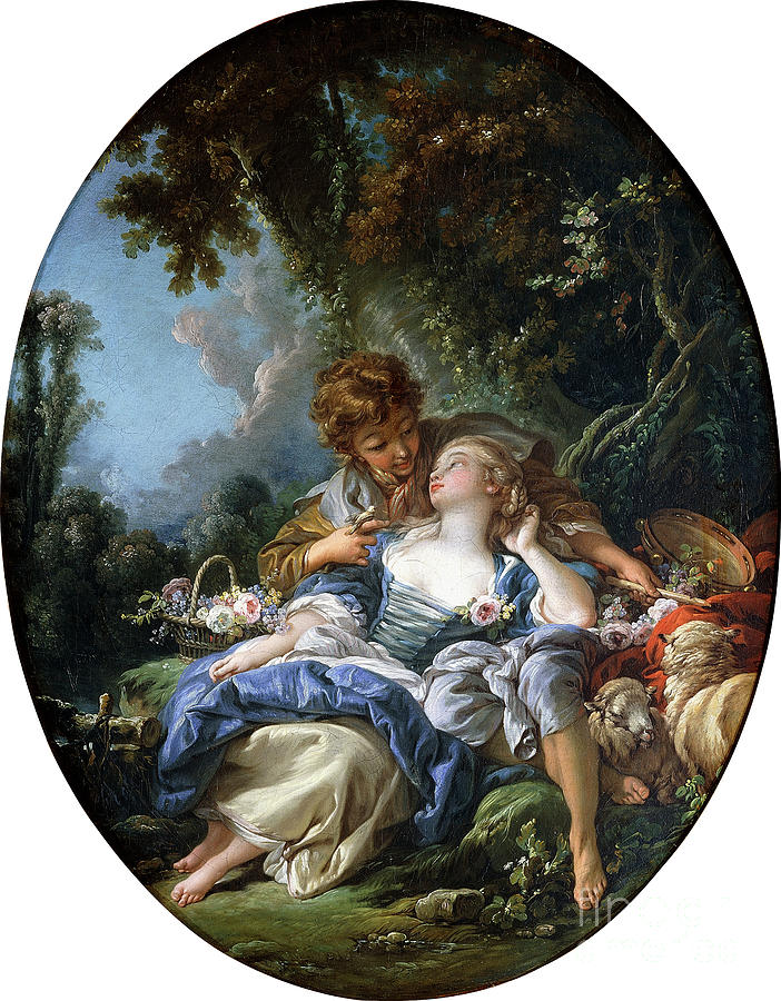 A Shepherd And A Shepherdess In Dalliance In A Wooded Landscape, 1761 ...