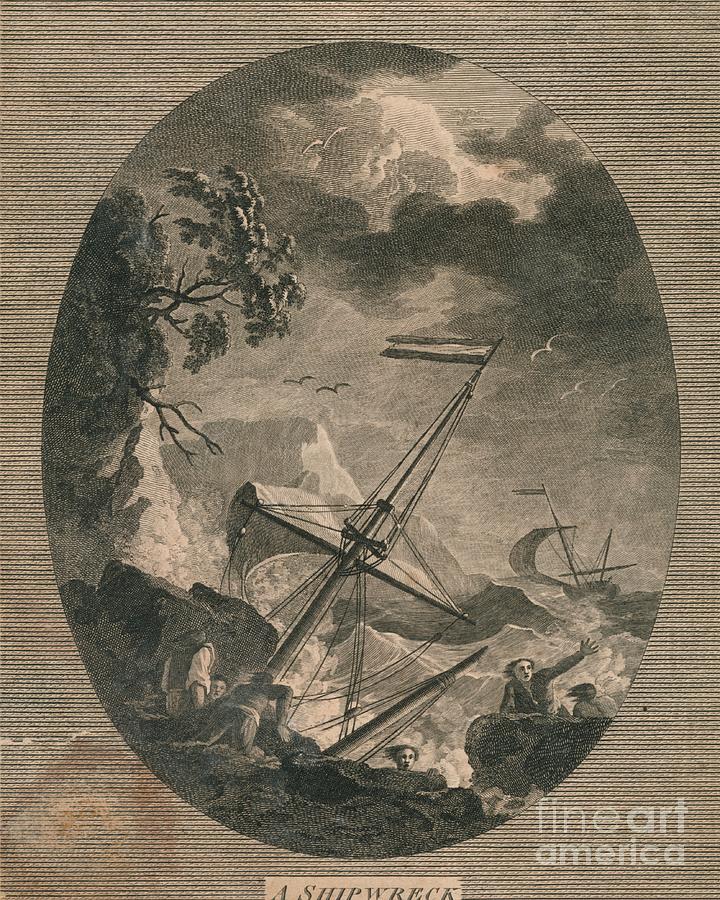 A Shipwreck Drawing by Print Collector
