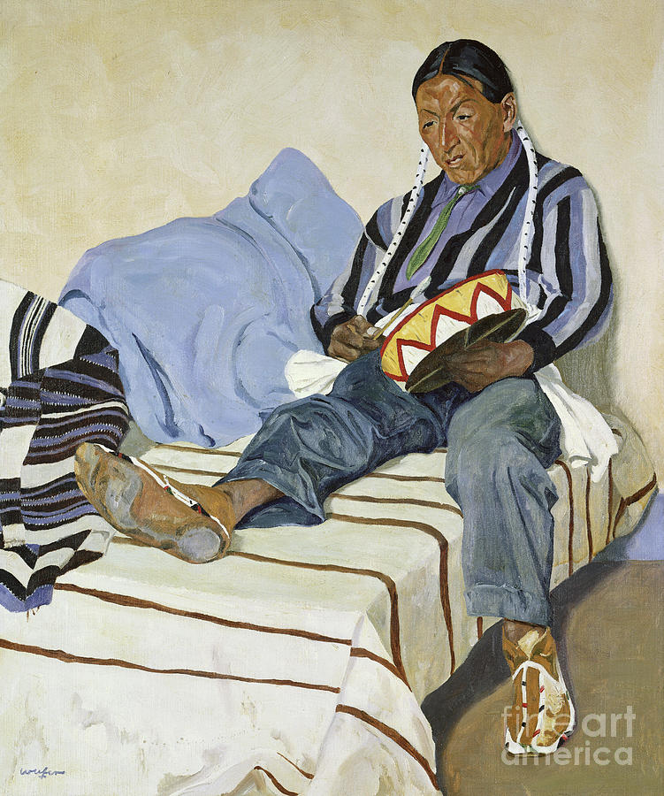 Walter Ufer Painting - A Singing Indian by Walter Ufer