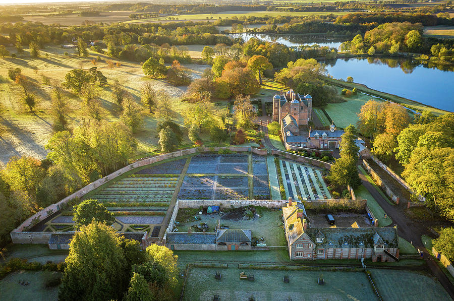 A Sky View Of Kiplin Hall In Yorkshire Photograph by Edwin Remsberg ...