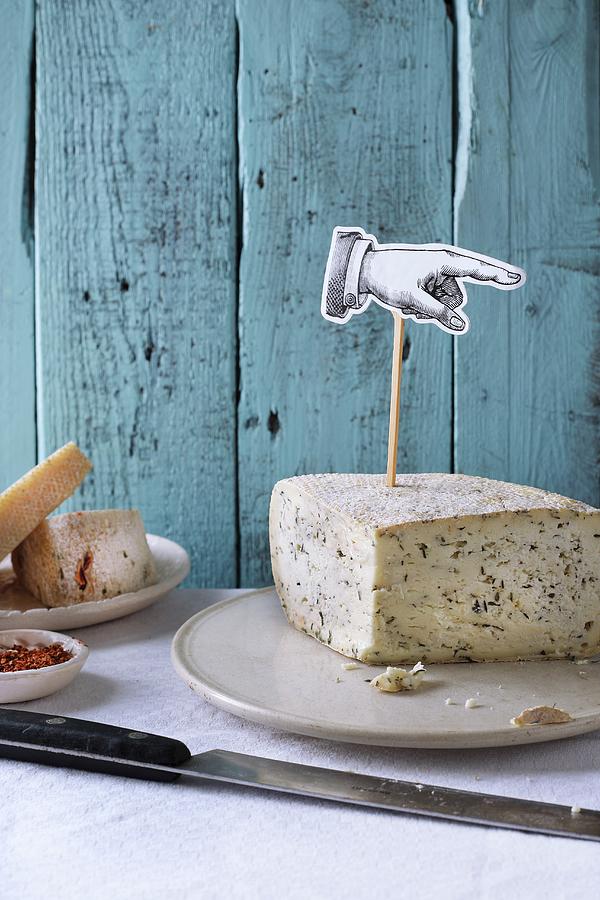 A Slice Of A Cheese Wheel Photograph by Zita Csig