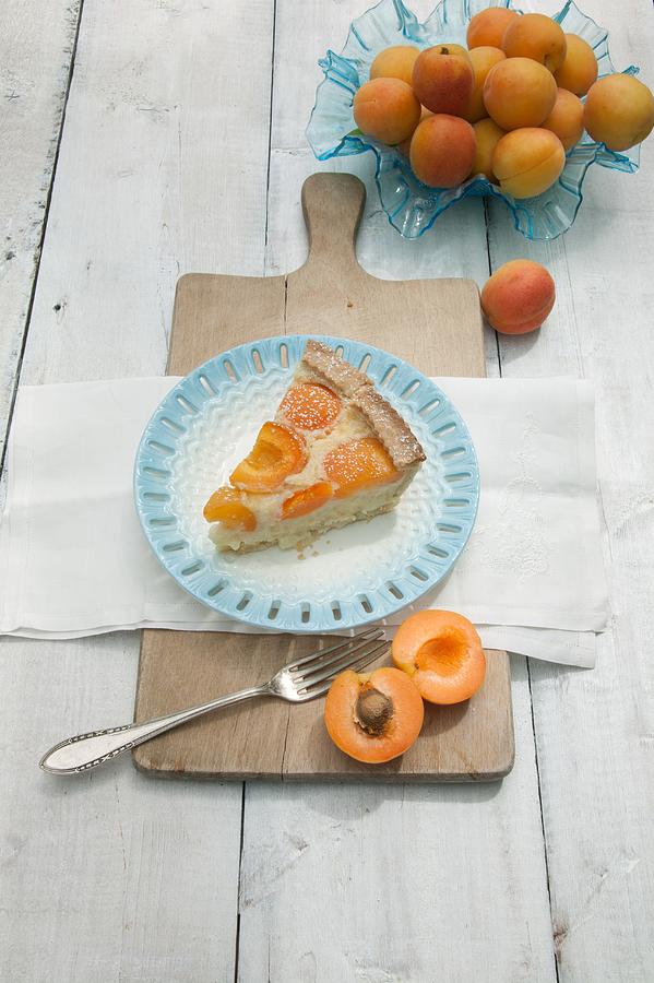 A Slice Of Apricot Rice Pudding Tart Photograph by Food Experts Group