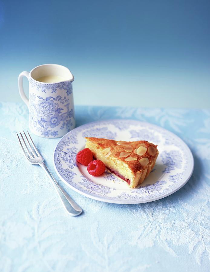 A Slice Of Bakewell Tart With Raspberries Photograph by Jonathan Gregson