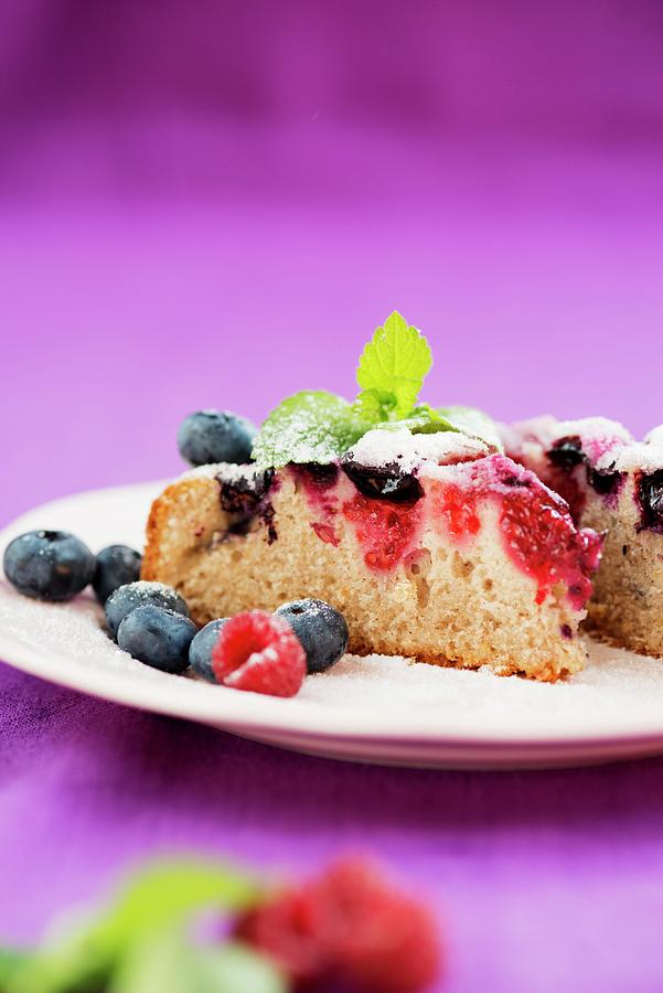 A Slice Of Berry Cake Photograph by Ewa Rejmer