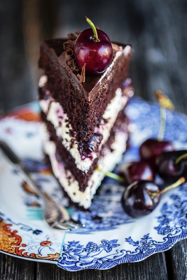 A Slice Of Black Forest Gateau Photograph by Lucy Parissi