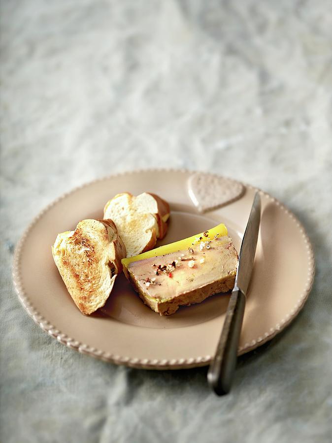A Slice Of Goose Liver Terrine With Spices And Brioche Photograph by Frdric Perrin