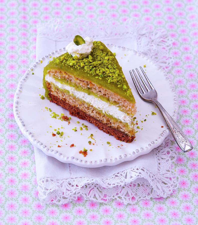 A Slice Of Pistachio Cake Photograph by Udo Einenkel