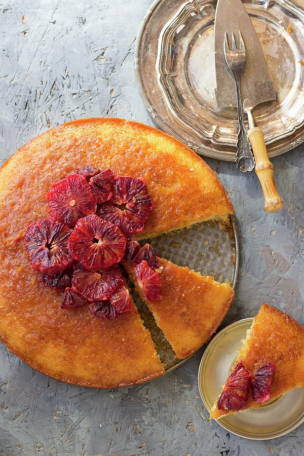 A Sliced Cake With Blood Oranges Photograph by Zuzanna Ploch