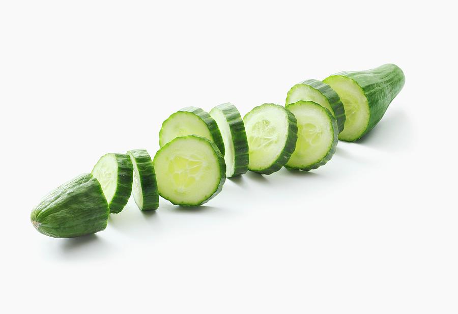 A Sliced Cucumber Photograph by Petr Gross