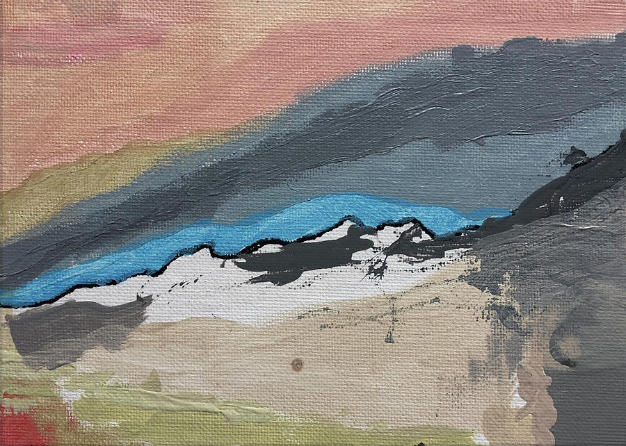 A Small Palm Springs Mountainscape Painting by Stan  Magnan