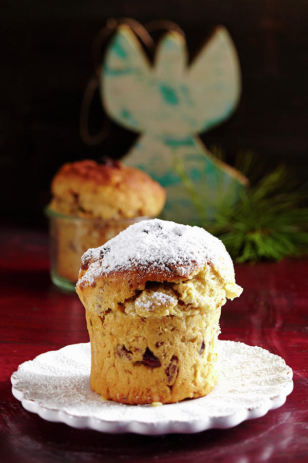 A Small, Round Cranberry And Nut Stollen For Christmas Baked In A Jar Photograph by Teubner Foodfoto