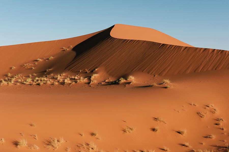 A Solitary Dune Rising In The Sahara Desert Near Merzouga Photograph by ...