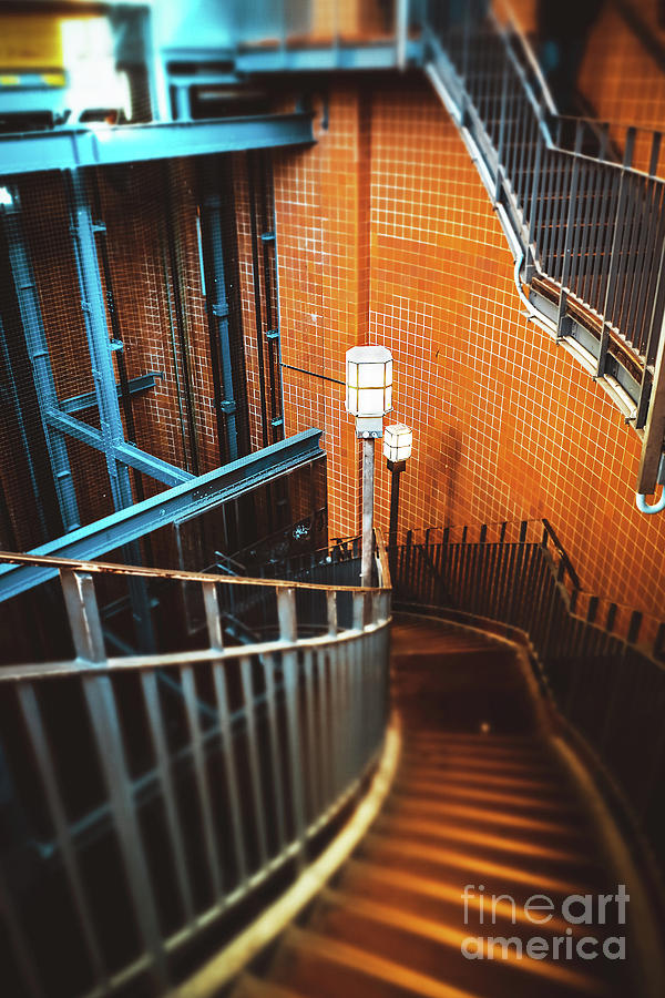 A spiral staircase and lanternes Photograph by Marina Usmanskaya
