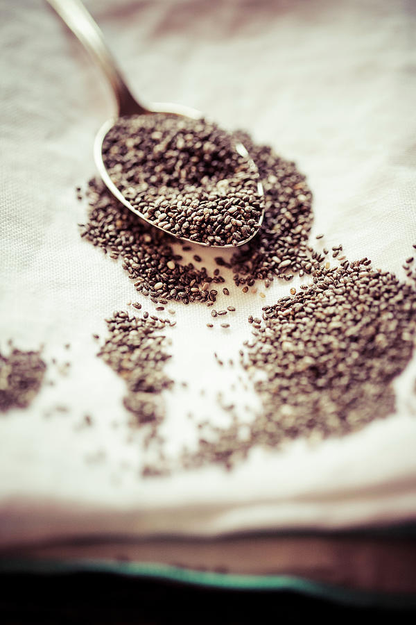 A Spoonful Of Chia Seeds Photograph by Eising Studio