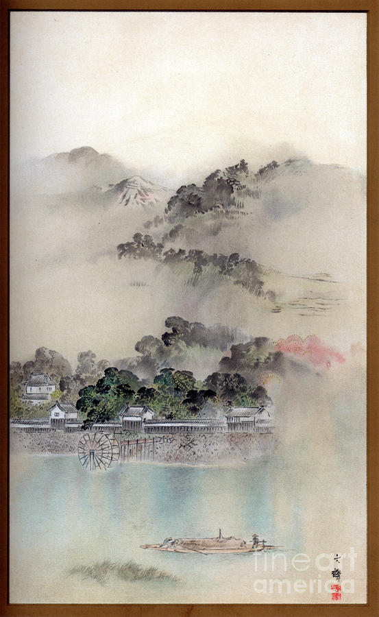 A Spring Morning On The River Yodo Drawing by Print Collector