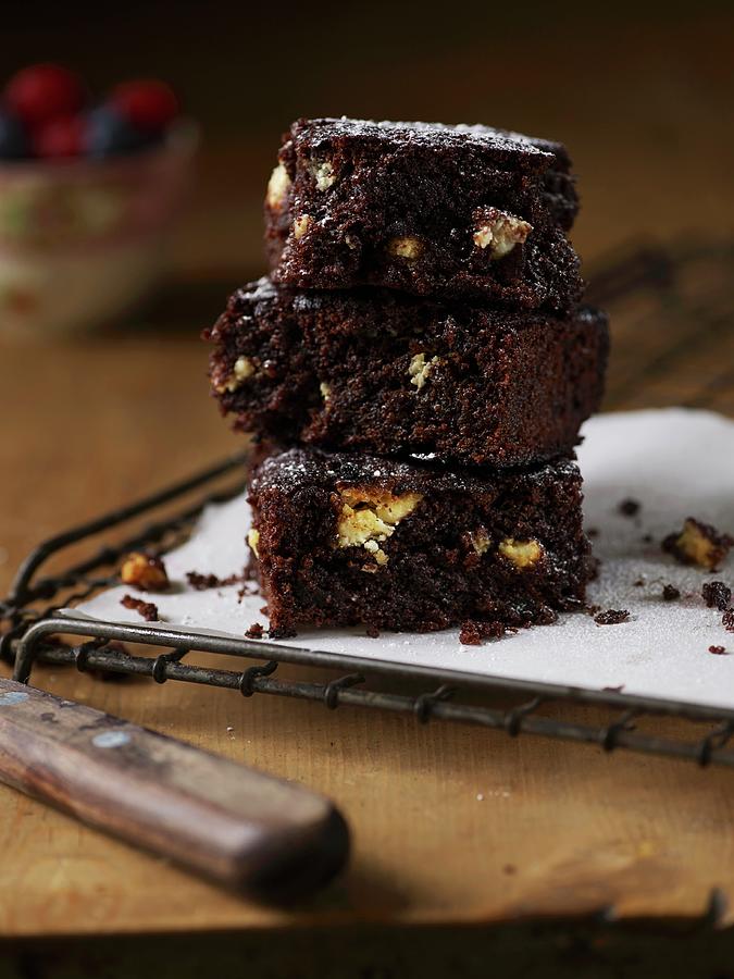 A Stack Of Brownies Photograph by Lauren Mclean