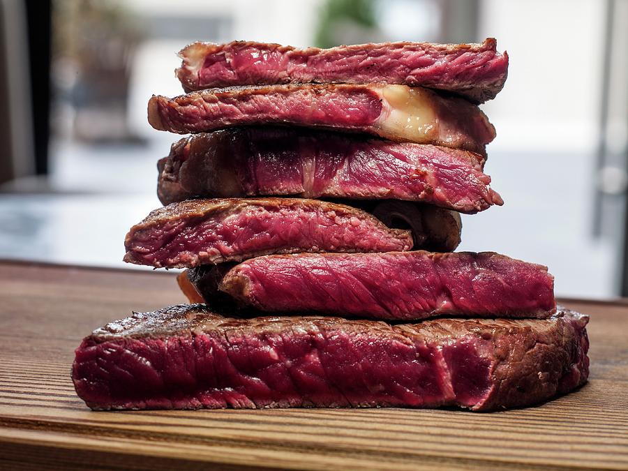 A Stack Of Entrecote Steaks Photograph by Michael Van Emde Boas