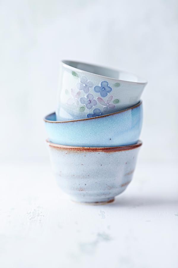 A Stack Of Handmade Ceramic Bowls Photograph by B.&.e.dudzinski
