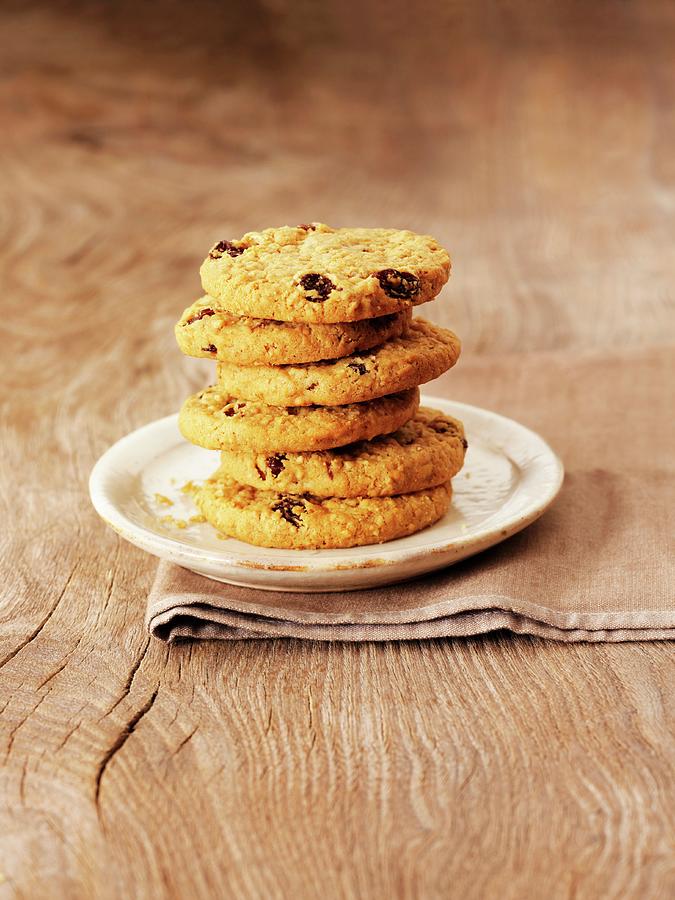 A Stack Of Raisin Cookies Photograph by Frank Adam