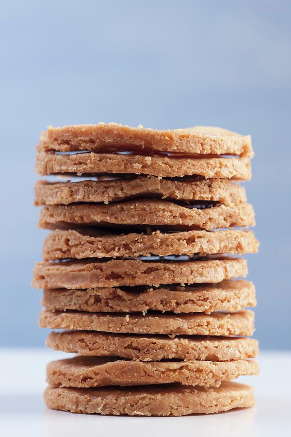 A Stack Of Sables Breton french Biscuits Photograph by Laurange