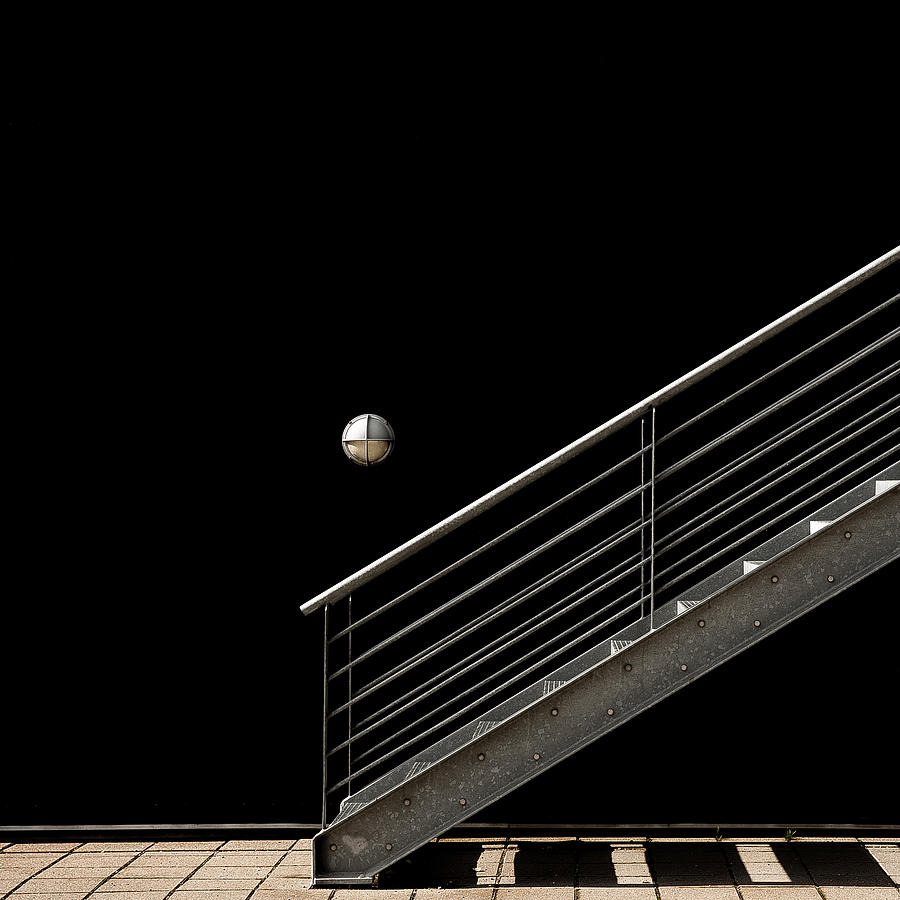 A Staircase And A Lamp Photograph by Inge Schuster