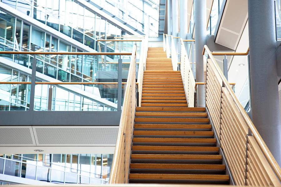 A Staircase In A Modern Office Building Photograph by Lappes