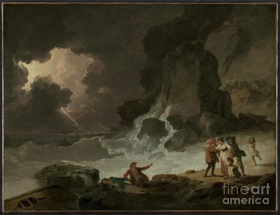 A Storm Behind The Isle Of Wight Drawing by Heritage Images