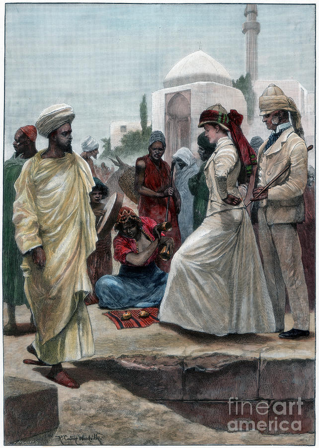 A Street Conjurer In Algiers Drawing by Print Collector
