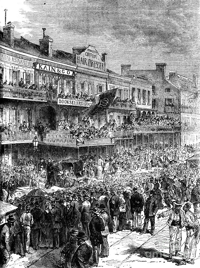 A Street In New Orleans On Election Drawing by Print Collector A Street In New Orleans On Election Drawing by Print Collector