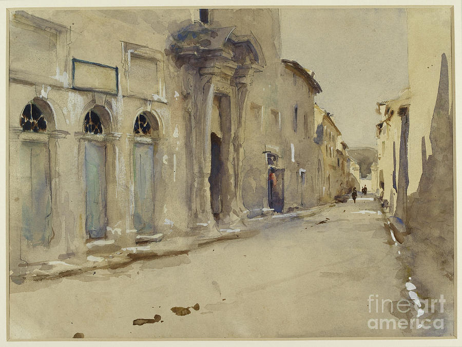 A Street In Spain Painting by John Singer Sargent