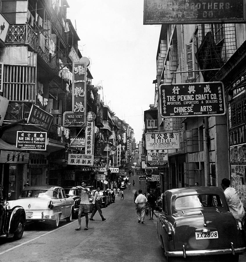 A Street Of Hong Kong 1962 Photograph by Keystone-france