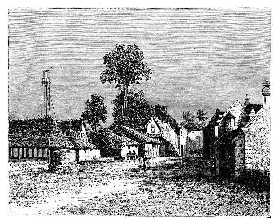 A Street Of Macassar, Celebes Drawing by Print Collector