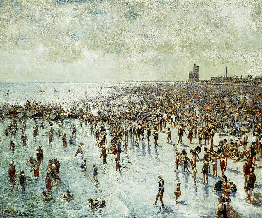 A Summer Afternoon At Coney Island, 1934 Painting by Harry Herman Roseland