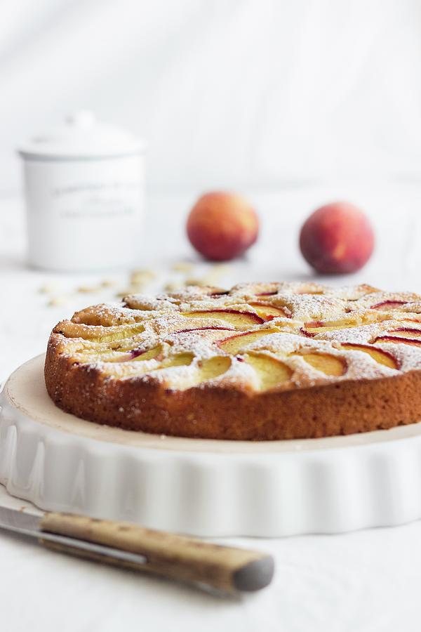 A Summer Cake With Peaches And Lemon Photograph by Tamara Staab
