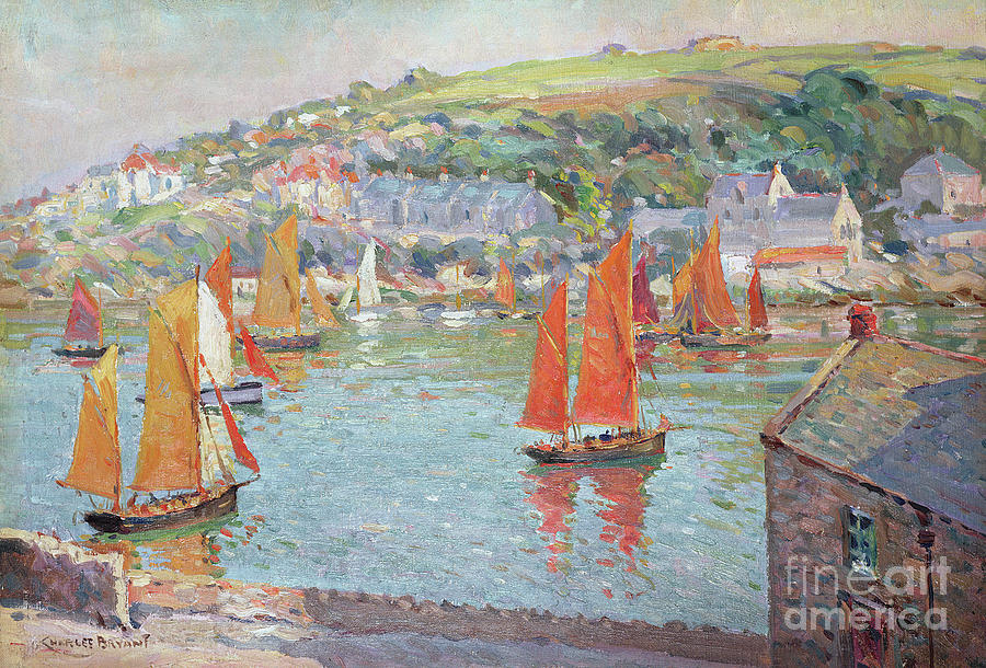 Boat Painting - A Summer Day by Charles David Jones Bryant