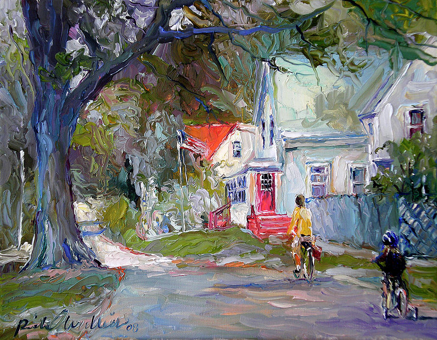 Bicycle Painting - A Summer Ride by Richard Wallich