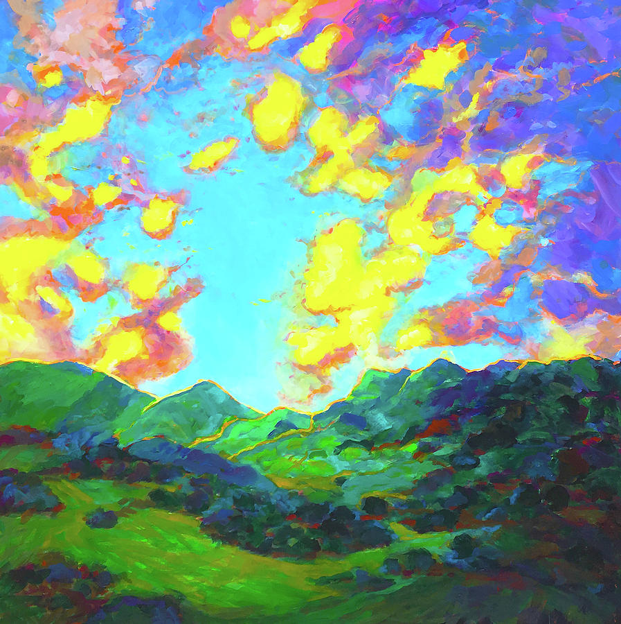 A Sunny Day In The Mountains Painting