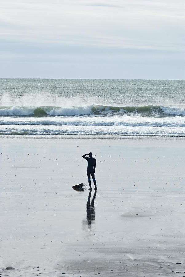 A Surfer Watches The Waves Before Photograph by Mark Marchesi A Surfer Watches The Waves Before Photograph by Mark Marchesi