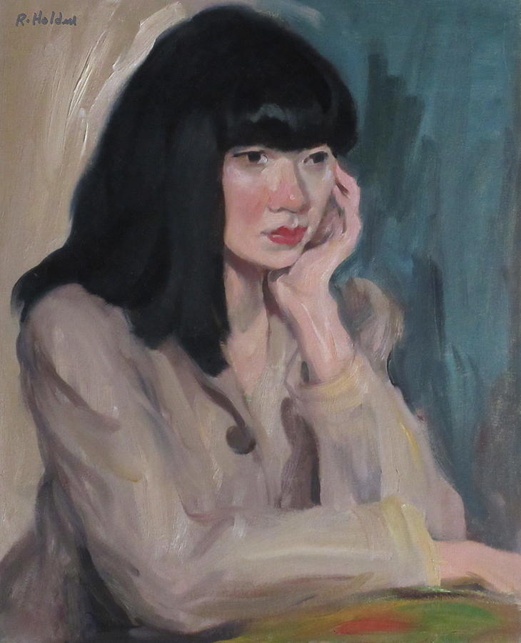Portrait Painting - A Sweet Pose by Robert Holden