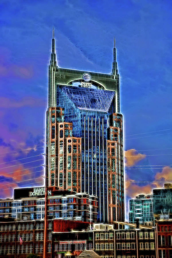 A T and T Building A K A The  Batman Building # 3 - Nashville  Photograph by Allen Beatty