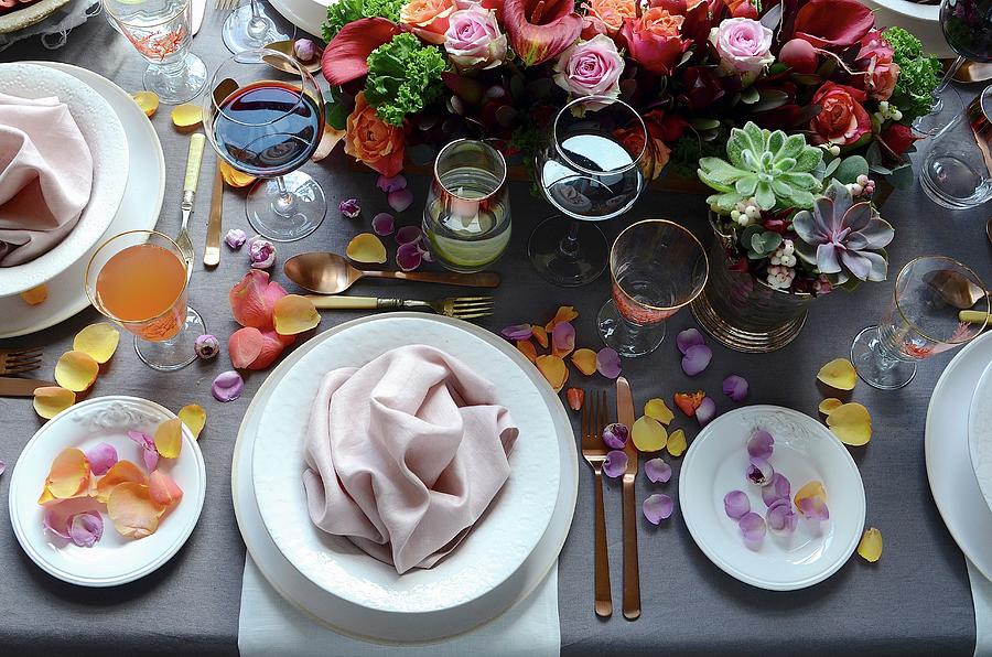 A Table Laid For Mothers Day Photograph by Great Stock!