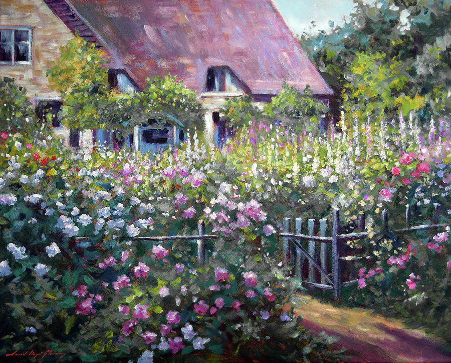 A Tangled English Summer Garden Painting