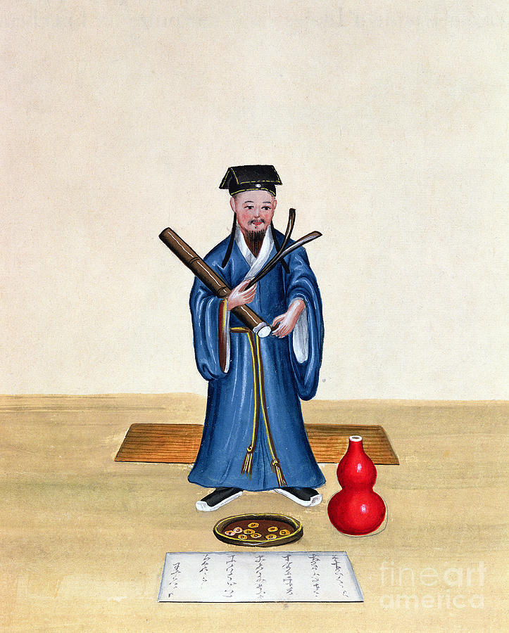 A Taoist In China, C.1785 Painting by Chinese School