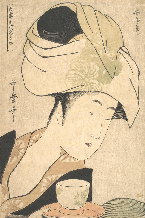 A Tea-house Waitress Relief by Kitagawa Utamaro