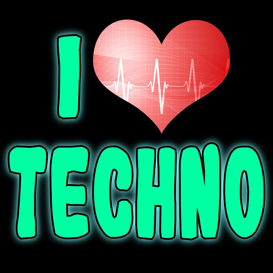 i love techno tshirt