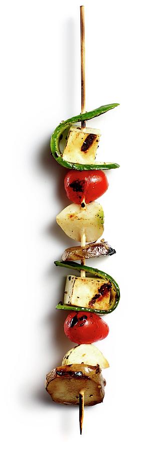 A Tempeh Skewer With Cucumber And Ginger Photograph by Clinton Hussey