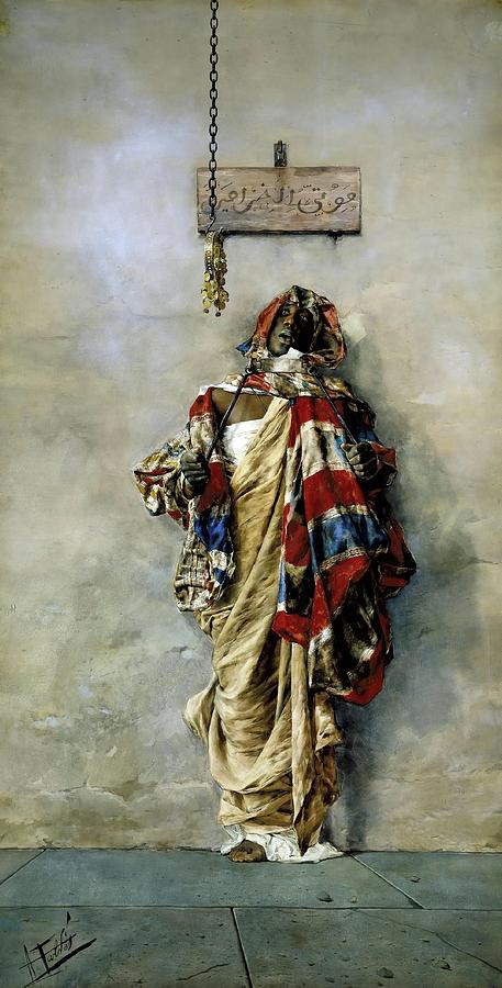 A Thief. Ca. 1887. Watercolour on paper. Painting by Antonio Maria Fabres y Costa -1854-1938-
