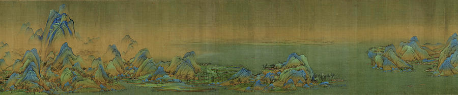 A Thousand Li of Rivers and Mountains Painting by Wang Ximeng